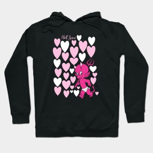 HOT STUFF - Lots of hearts Hoodie